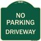 Signmission No Parking Driveway Heavy-Gauge Aluminum Architectural Sign, 18" x 18", G-1818-23749 A-DES-G-1818-23749 - alternate 1